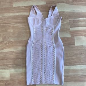 Dusty Rose Bandage Dress